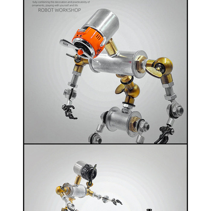 Steampunk No.2 Single Robot Head Orange