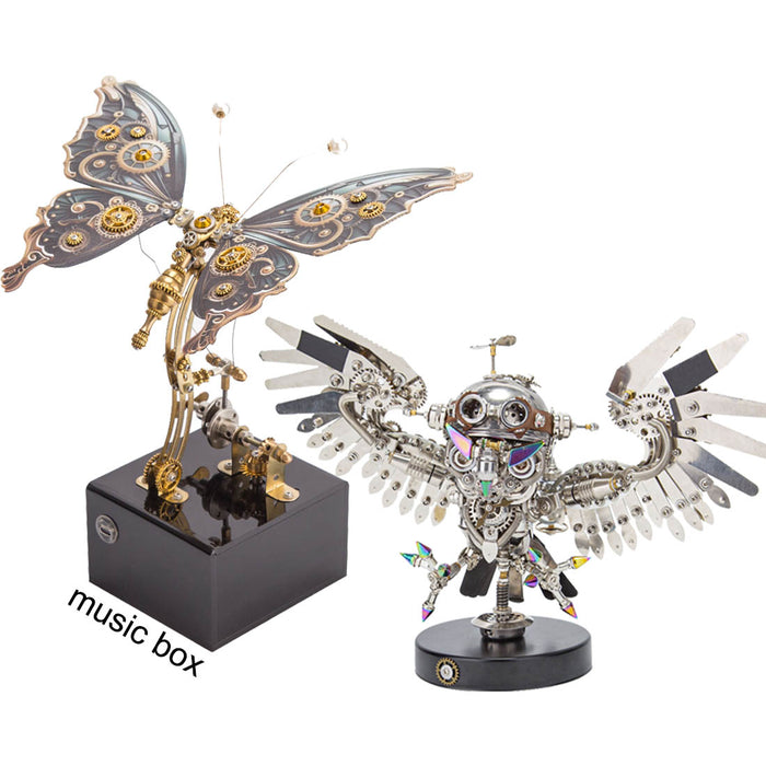 Owl with Butterfly Music Box
