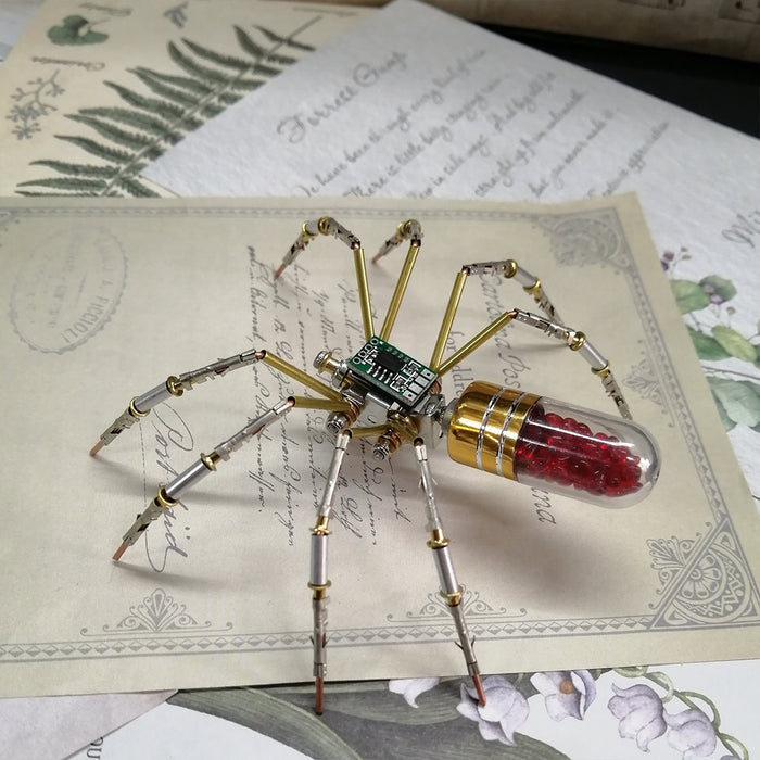 Steampunk Recyled Cellar Spider 3D Metal DIY Circuit Board Sculpture Insect