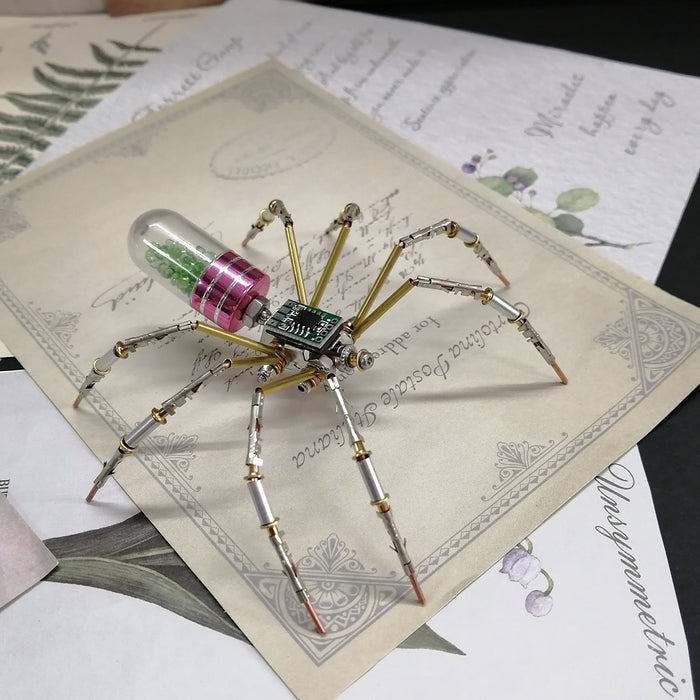 Steampunk Recyled Cellar Spider 3D Metal DIY Circuit Board Sculpture Insect