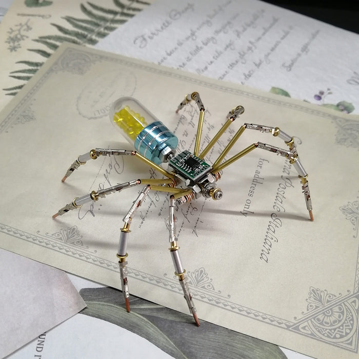 Steampunk Recyled Cellar Spider 3D Metal DIY Circuit Board Sculpture Insect