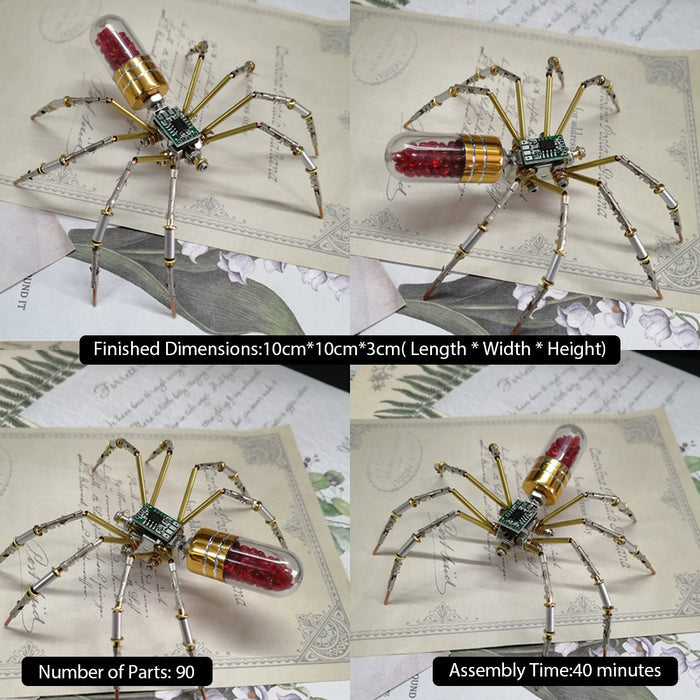 Steampunk Recyled Cellar Spider 3D Metal DIY Circuit Board Sculpture Insect