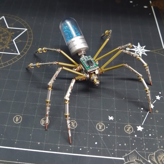 Steampunk Recyled Cellar Spider 3D Metal DIY Circuit Board Sculpture Insect