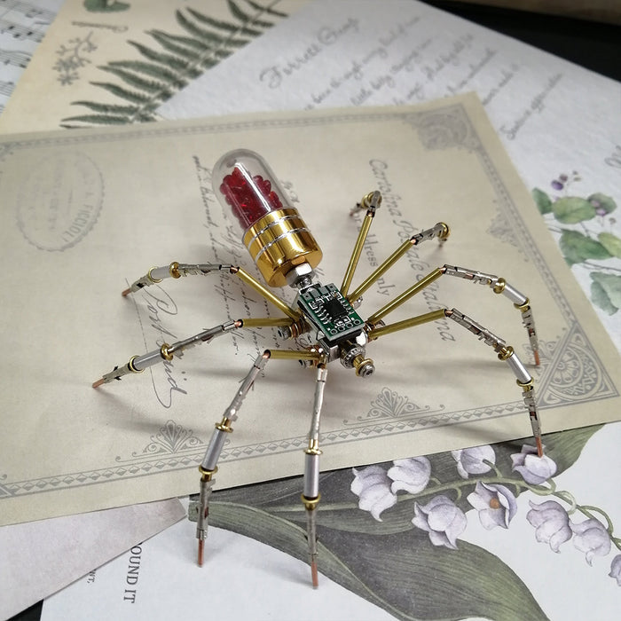 Steampunk Recyled Cellar Spider 3D Metal DIY Circuit Board Sculpture Insect