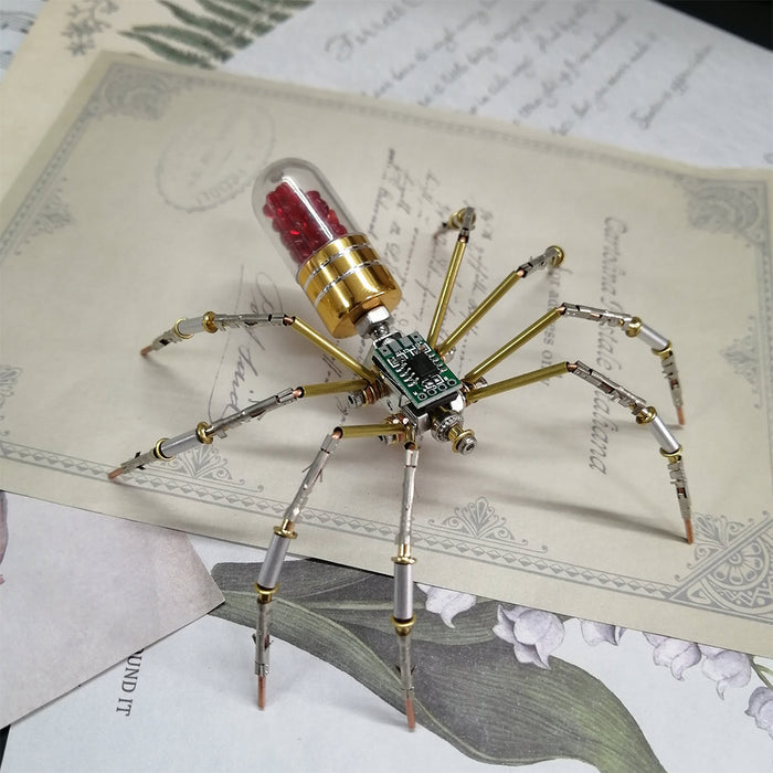 Steampunk Recyled Cellar Spider 3D Metal DIY Circuit Board Sculpture Insect