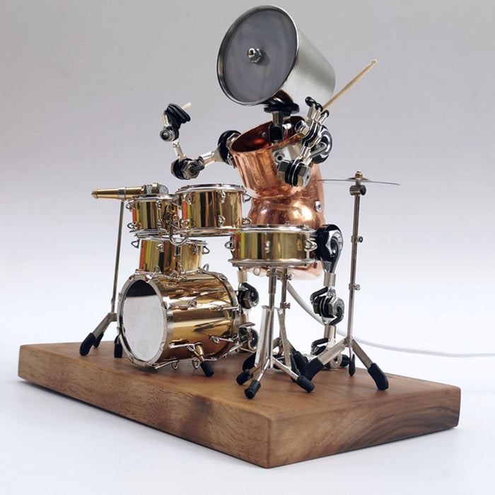 Steampunk Robot Home Decoration Robot Band Drummer Michael