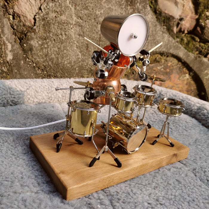 Steampunk Robot Home Decoration Robot Band Drummer Michael