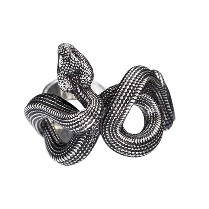Steampunk Silver Viper Ring