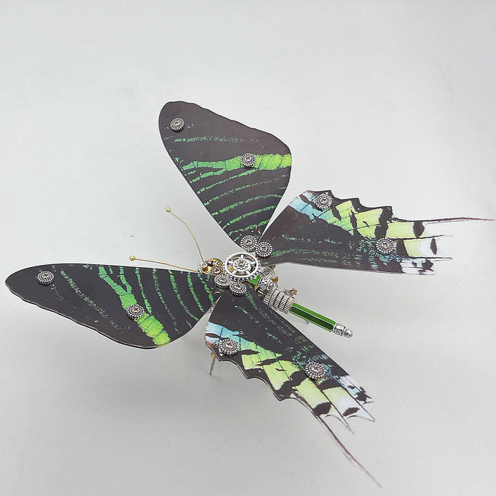 Steampunk Swallowtail Butterfly 3D Metal Puzzle Kits with Circuit Board Frame