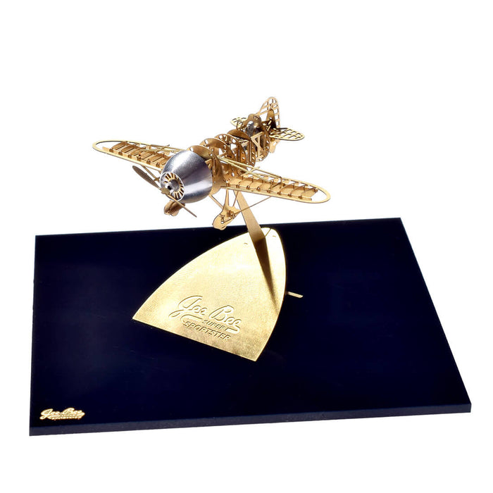 StratoStudio B16001 Micro Wing Series 1/160 DIY 3D Metal Assembly Biplane Model Creative Toy