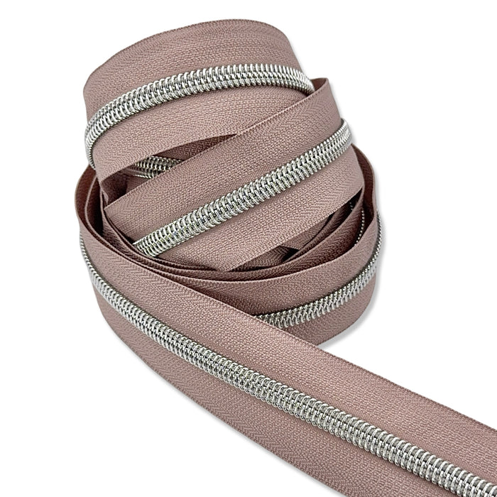 Strawberry Mocha  | #5 Nickel Zipper by the Yard - 3 Yard Singles