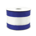 Stripe Sport Theme Ribbon Wired Edge, 2-1/2-inch, 10-yard, Royal Blue/White