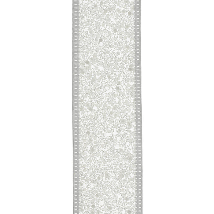 Super Glitter Wired Ribbon, 1-1/2-Inch, 10-Yard - White