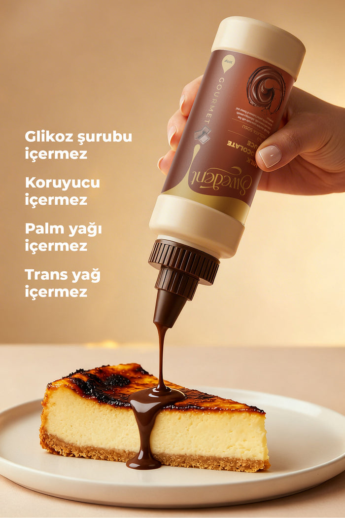 Swedent Gurme Series Milk Chocolate Sauce offers a rich and smooth texture with a perfectly flowing consistency.
