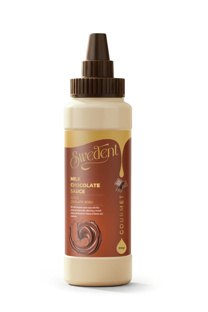 Swedent Gurme Series Milk Chocolate Sauce offers a rich and smooth texture with a perfectly flowing consistency.
