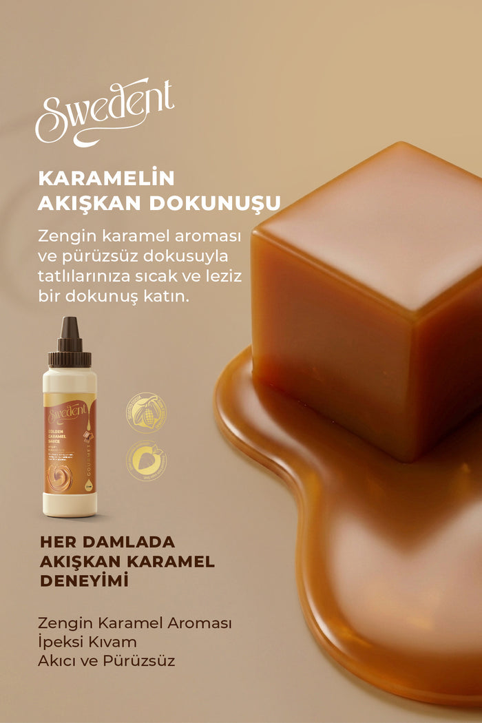 Add a rich finishing touch to your favorite desserts with Swedent Gurme Serisi Caramel Sauce.