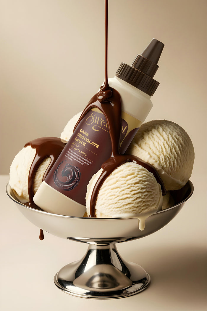 Experience the rich taste of real cocoa with Swedent Gurme Serisi Dark Chocolate Sauce.