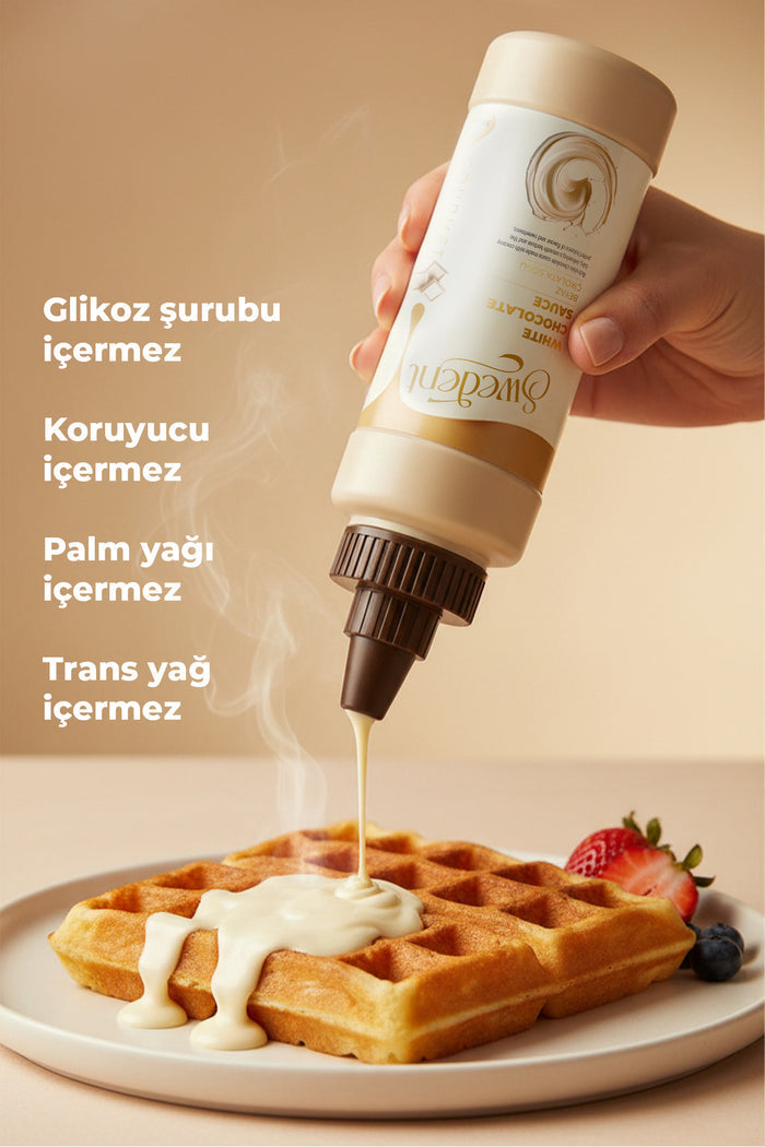 Swedent Gurme Serisi White Chocolate Sauce brings a smooth, creamy touch to your favorite desserts.