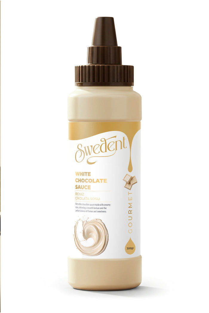 Swedent Gurme Serisi White Chocolate Sauce brings a smooth, creamy touch to your favorite desserts.