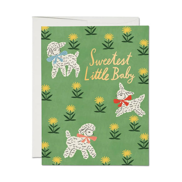 "Sweetest Little Baby" Lamb Greeting Card