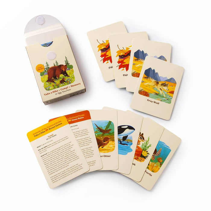 Set of educational cards with animal illustrations on a white background.