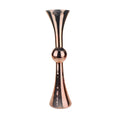 Tall Reversible Trumpet Clear Glass Vase, Rose Gold, 24-Inch
