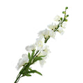 Tall Silk Delphinium Stem, White, 36-Inch