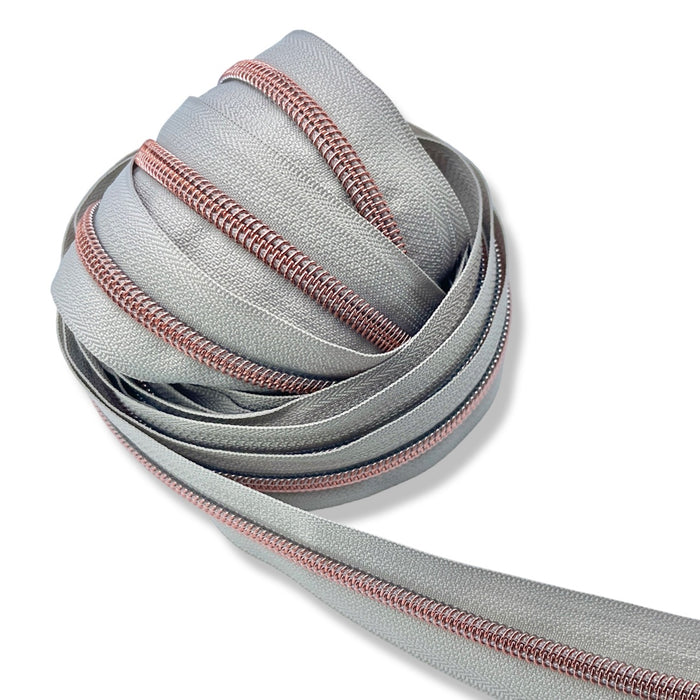 Taupe | #5 Rose Gold Zipper by the Yard - 5 Yard Singles