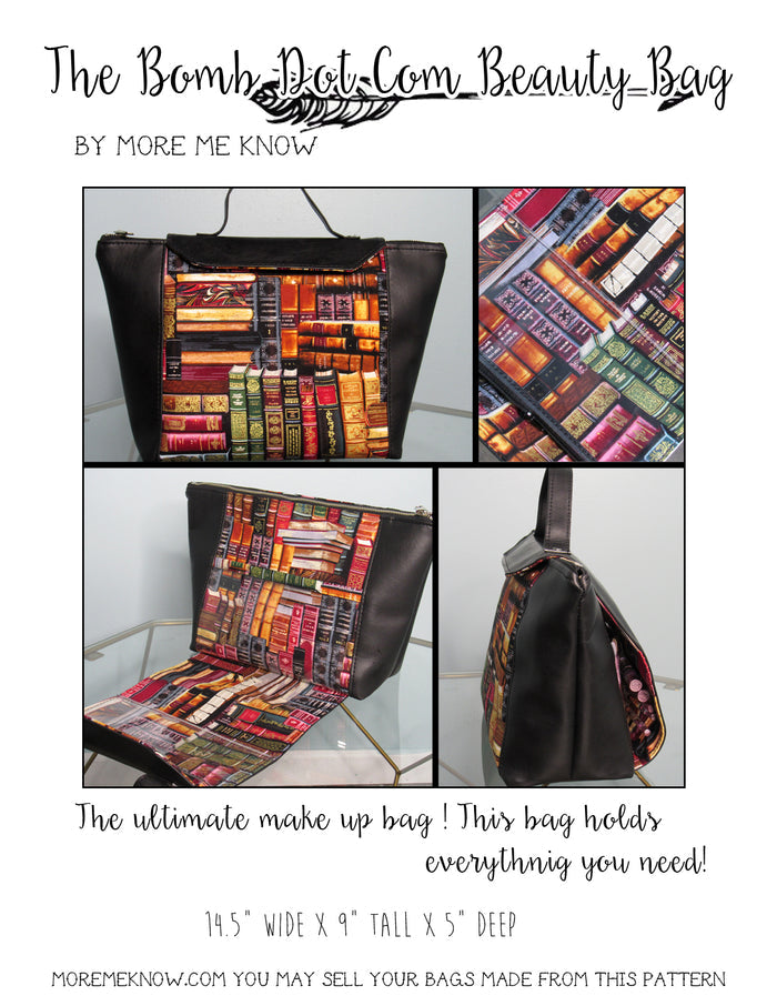 The Bomb Dot Com Beauty Bag - PDF Download ONLY Sewing Pattern