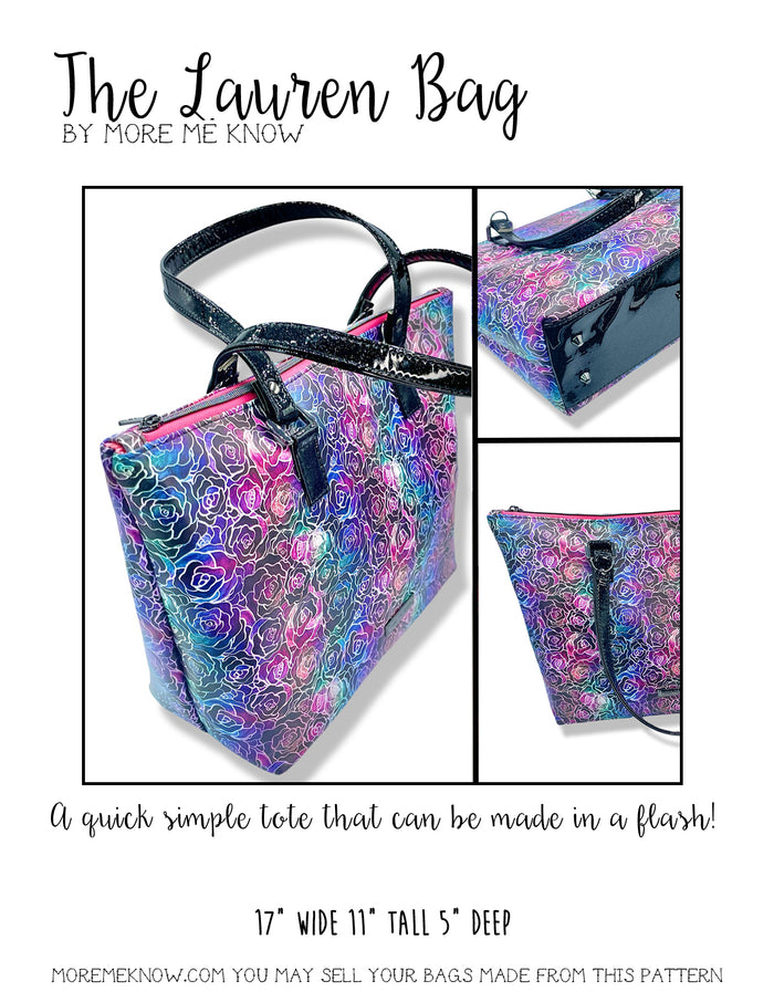 The Lauren Bag - PDF Download ONLY Sewing Pattern