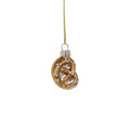 Cody Foster tiny glass salted pretzel holiday tree ornament.