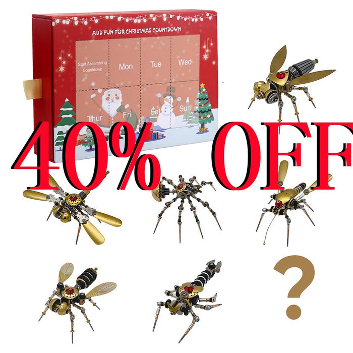 Tiny Steampunk Insects 3D Metal Bugs Mosquito Earwigs Bee Model Kits Gadgets