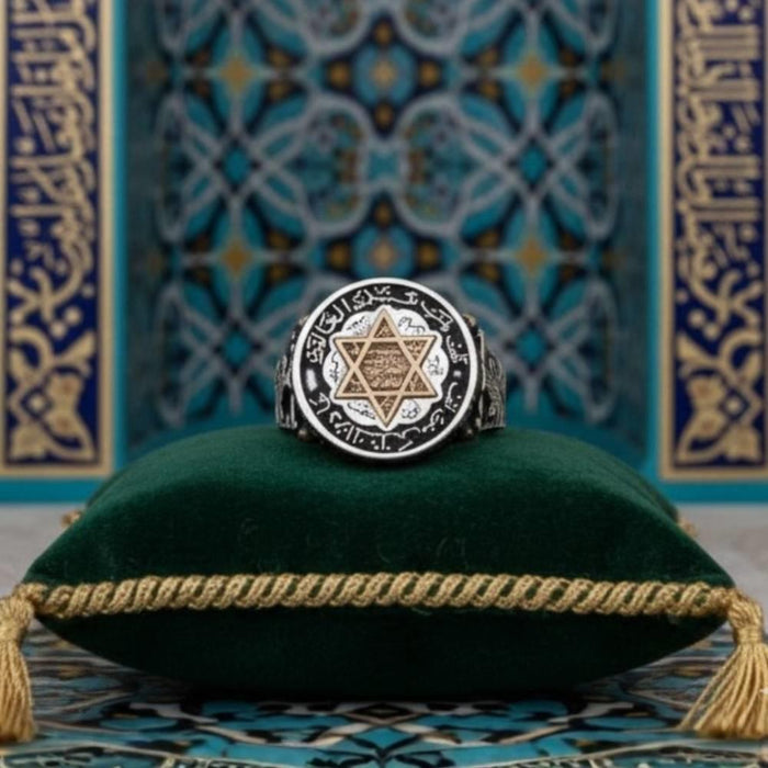 Turkish Silver Ring Suleyman Seal Tugra Design is a bold expression of heritage and craftsmanship inspired by the grandeur of the Ottoman era.