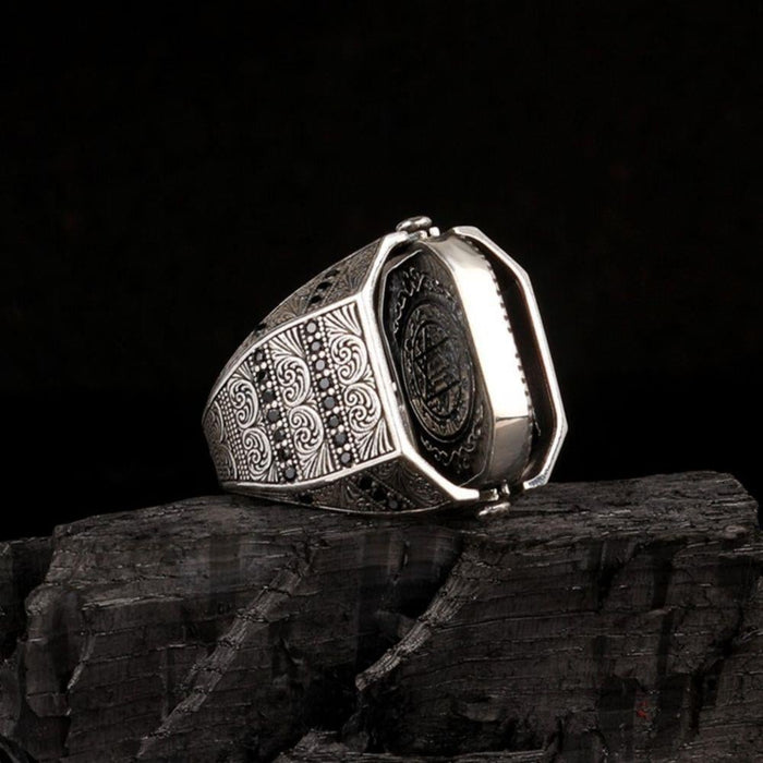 Rooted in centuries of heritage, this Turkish Silver Ring with Seal of Solomon motif blends symbolism, craftsmanship, and bold design into one striking piece.