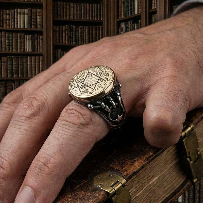 Rooted in centuries of symbolism, this Turkish Sterling Silver Ring with Seal of Solomon is a bold statement piece crafted for those who appreciate meaningful design and powerful heritage motifs.