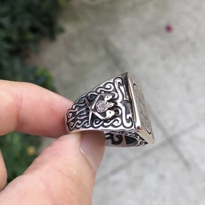 Turkish Sterling Silver Ring with Seal of Solomon is a bold, heritage-inspired piece rooted in centuries of Anatolian and Ottoman symbolism.