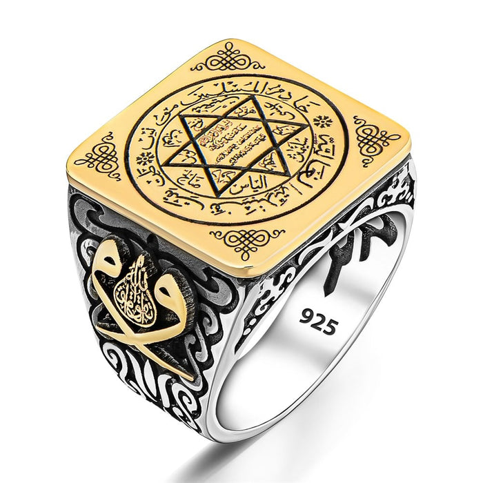 Turkish Sterling Silver Ring with Seal of Solomon is a bold, heritage-inspired piece rooted in centuries of Anatolian and Ottoman symbolism.