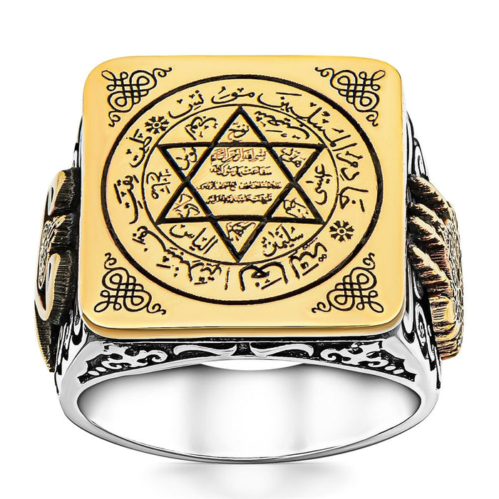 Turkish Sterling Silver Ring with Seal of Solomon is a bold, heritage-inspired piece rooted in centuries of Anatolian and Ottoman symbolism.