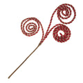 Twisted Jute Spiral Candy Pick Christmas Holiday Decoration,  Red/Natural, 18-Inch
