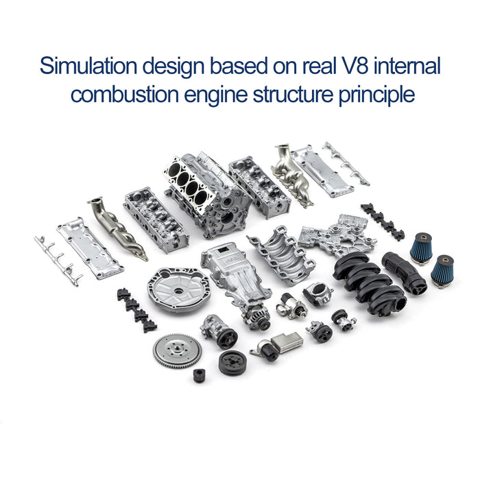 V8 Engine Model Building Kit Electric RC Engine Model