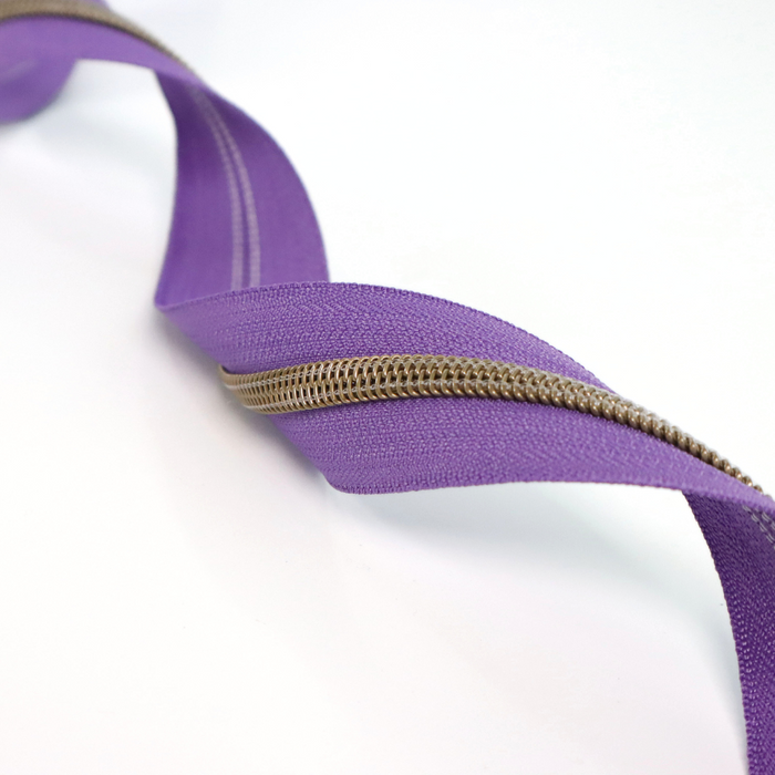 Violet Indigo | #5 Antique Gold Zipper by the Yard - 3 Yard Singles