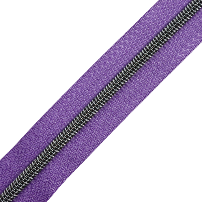 Violet Indigo | #5 Black Nickel Zipper by the Yard - 3 Yard Singles