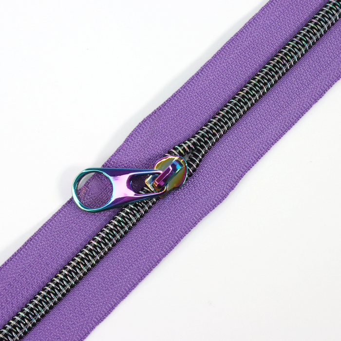 Violet Indigo | #5 Midnight Rainbow Zipper by the Yard - 3 Yard Singles