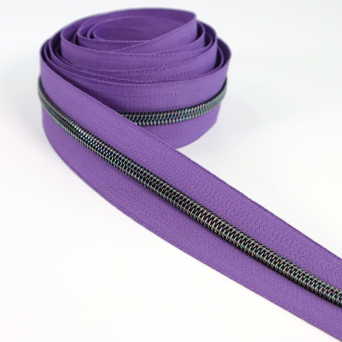 Violet Indigo | #5 Midnight Rainbow Zipper by the Yard - 3 Yard Singles