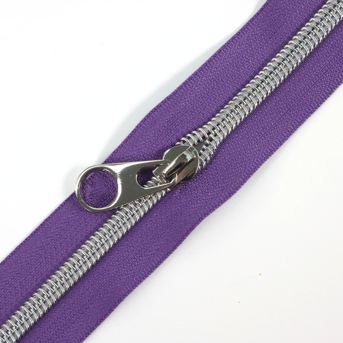 Violet Indigo | #5 Nickel Zipper by the Yard - 3 Yard Singles