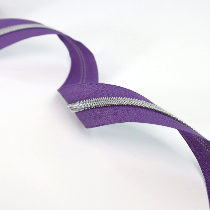 Violet Indigo | #5 Nickel Zipper by the Yard - 3 Yard Singles