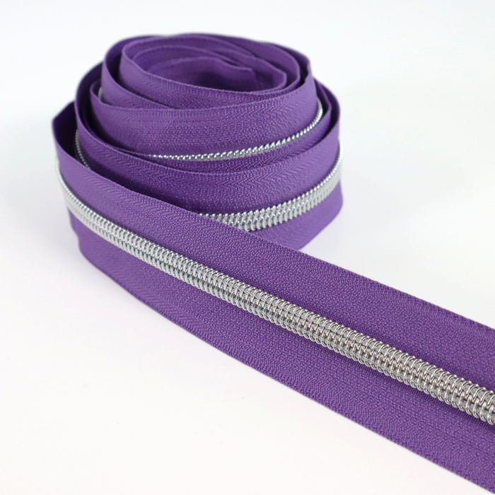 Violet Indigo | #5 Nickel Zipper by the Yard - 3 Yard Singles
