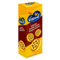 Enjoy the rich taste of Viscuit Cocoa Hazelnut Cream Filled Biscuit, a classic Turkish snack made with crispy golden biscuits and a smooth cocoa hazelnut cream center.