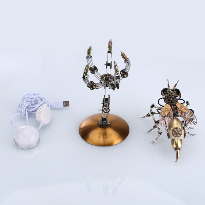 Wasp Nest In Garden Trees Lamp Steampunk Metal Model Kits 727pcs