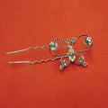 Wedding Rhinestone Tiara, Hairpin, 1-1/4-inch, Round Butterfly (6-Piece)
